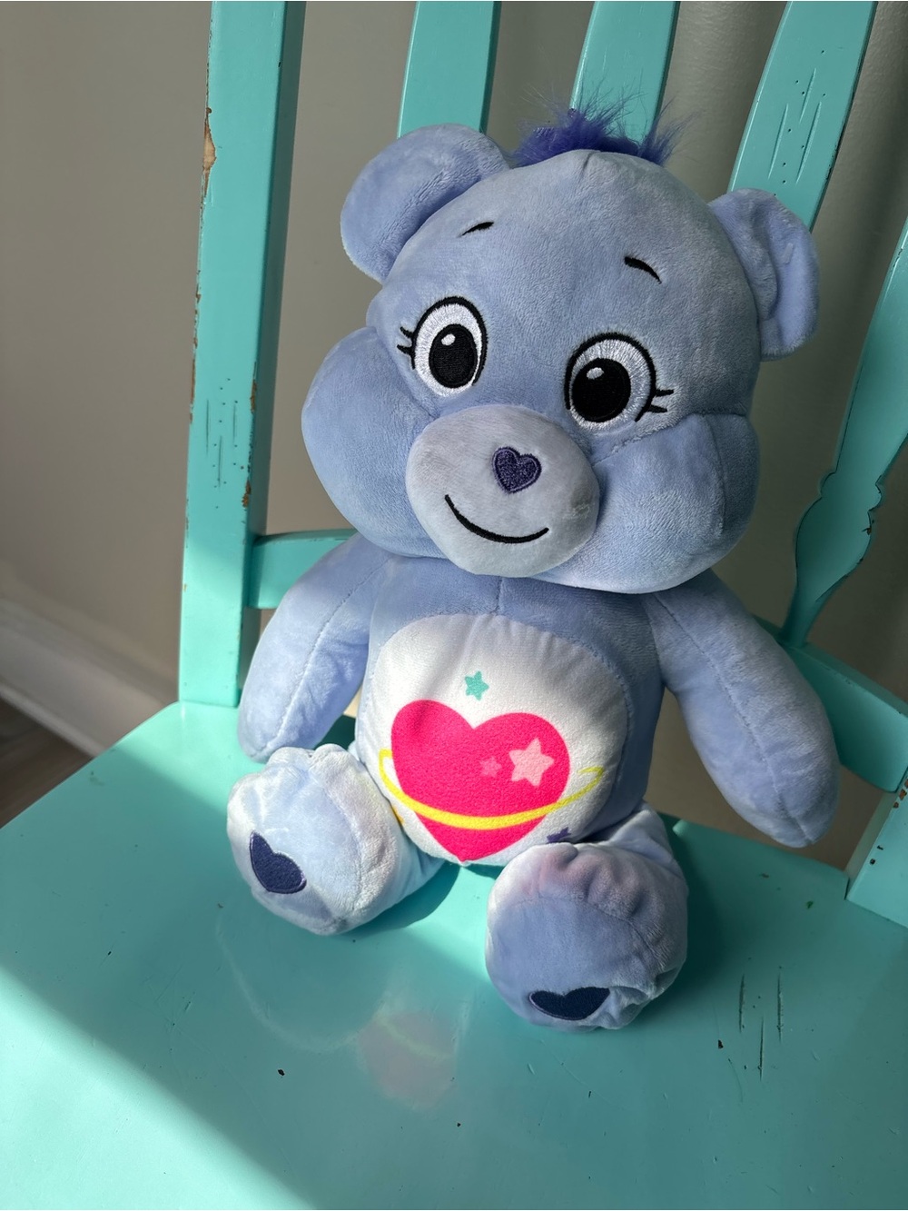 Care Bear Plush Toy - Blue Heart Galaxy Design